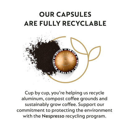 Nespresso Capsules Vertuo, Melozio Decaffeinato, Medium Roast Espresso, 30-Count Coffee Pods, Brews 7.8 oz.